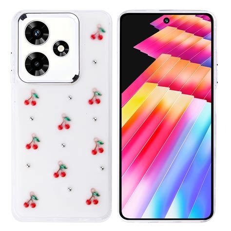 İnfinix Hot Kılıf Airbag Tasarımlı Simli Şeffaf Zore Kutup Kapak Hot Zore