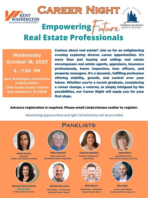 Oct 18 Join Us For Our Real Estate Career Night East Greenwich Ri Patch