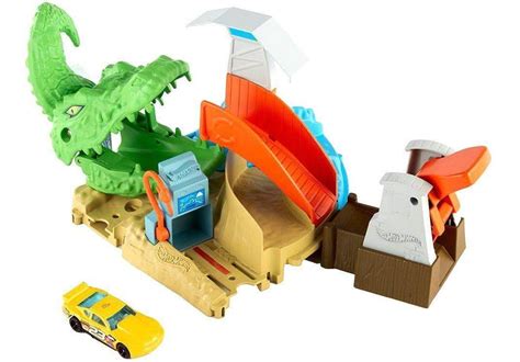 Pista Hot Wheels Ataque Tóxico Do Crocodilo Mattel Fnb05 Parcelamento sem juros