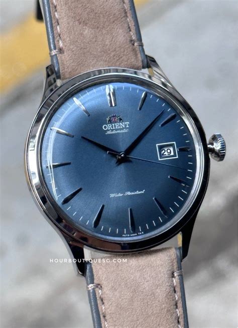 Brand New Orient Bambino Blue Dial with Khaki Strap Automatic Watch RA ...