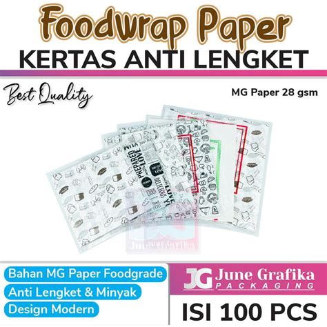 Jual Wrap Paper Kertas Kfc Mcd Kertas Nasi Anti Lengket Pembungkus