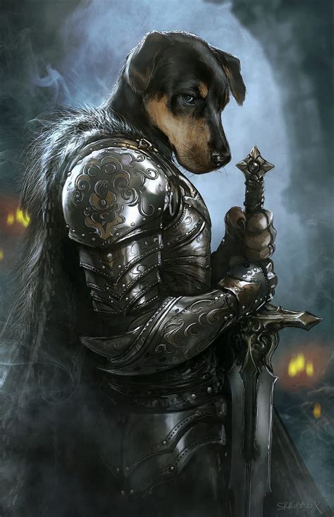 Dogs Armor Warrior Fantasy Warrior Dog Hd Phone Wallpaper Pxfuel