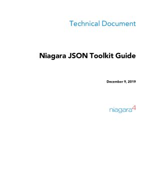 Fillable Online Niagara Json Toolkit Guide Fax Email Print Pdffiller