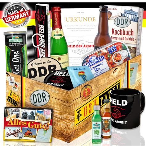 Männer Box mit DDR Produkten DDR Geschenk für Männer DDR Artikel