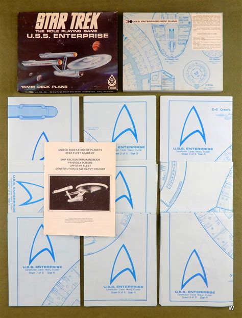 U S S Enterprise Deck Plans Star Trek The Role Playing Game RPG By