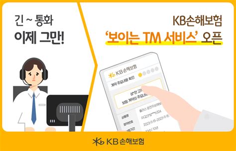 Kb손해보험 보이는 Tm 서비스 오픈 이지경제