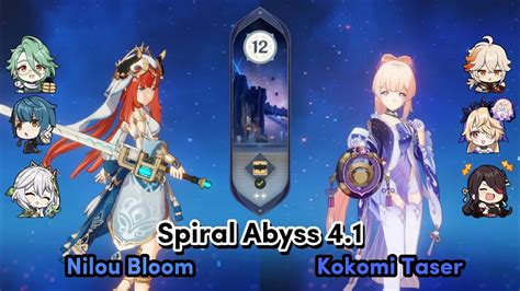 C Nilou Bloom C Kokomi Taser Genshin Impact Spiral Abyss