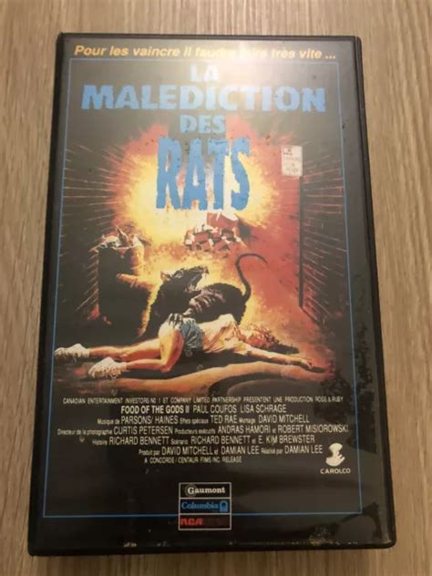 Cassette Vid O Vhs La Mal Diction Des Rats Film Dhorreur Only On