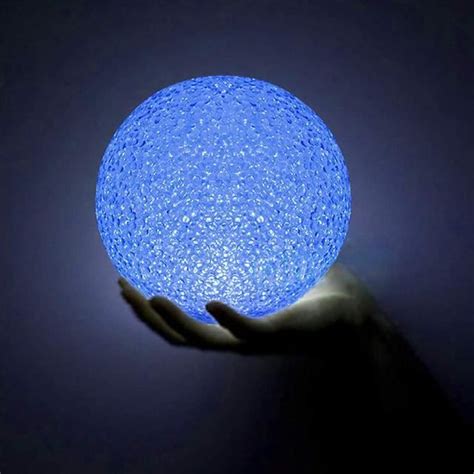 Veilleuse Bleu 10CM Boule De Cristal Magique 8 10 12 14cm Lumière De