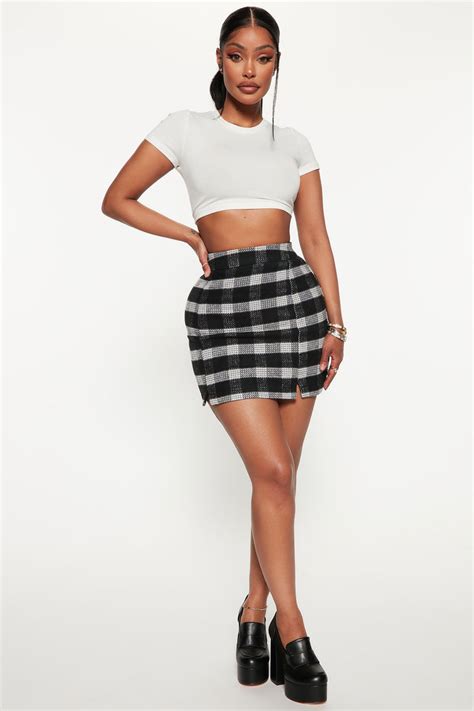 So Into You Plaid Mini Skirt Black Fashion Nova Skirts Fashion Nova