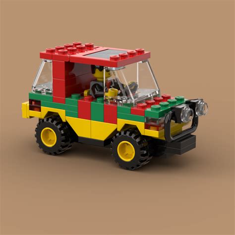 Lego Moc Retro Jurassic Park Ford Explorer By Bricole Rebrickable Build With Lego