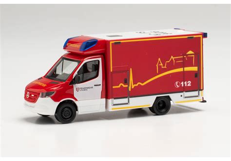 Herpa Mercedes Benz Sprinter Fahrtec Rtw Feuerwehr Stolberg