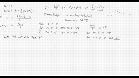 Mathe Klausur Rekursiv Definierte Folge Youtube