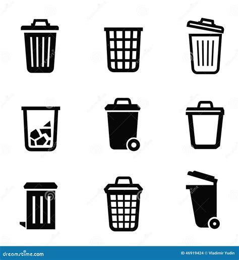 Trash Can Icon Stock Vector Image 46919424