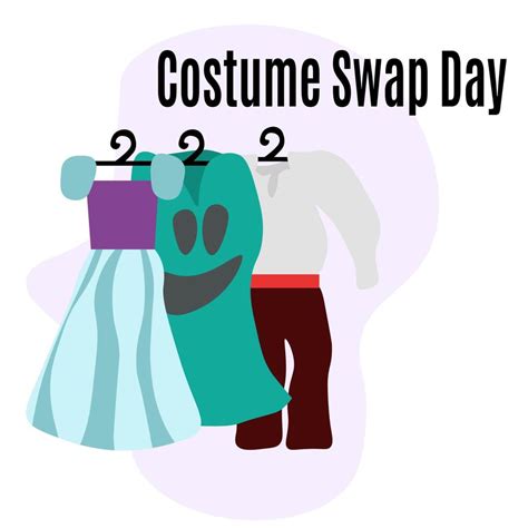 Costume Swap Day Idea For Poster Banner Or Postcard 11430811 Vector