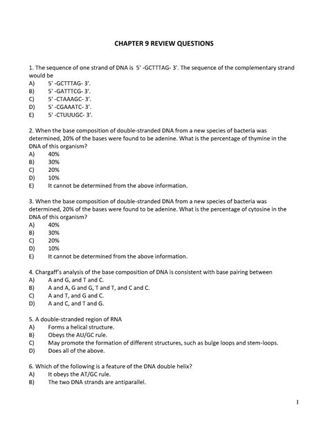 Chapter 9 – Review Questions - CHAPTER 9 REVIEW QUESTIONS The sequence
