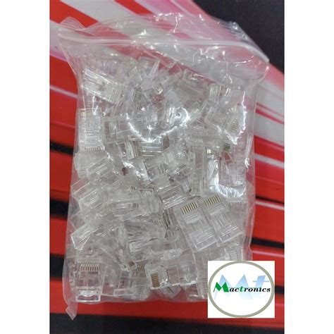 1 BOX (100 PCS) RJ45 PASSTHROUGH FOR CAT6, EZ RJ45 PASS THROUGH | RJ45 ...