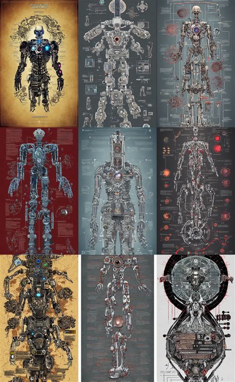 Krea Anatomy Of The Terminator Robot Cyborg T 1 0 0 Arc Reactor