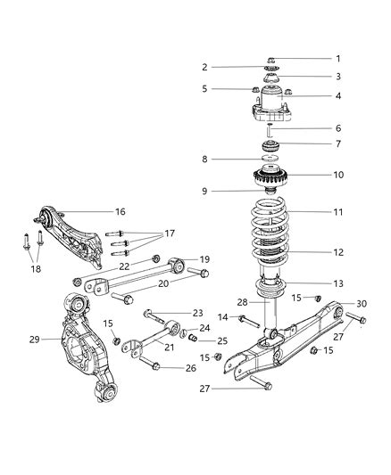 Suspension Rear 2010 Dodge Journey