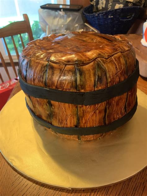 Whisky Barrel Cake For My Birthday Whiskey