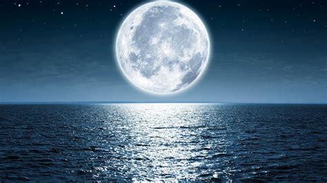 Moon Sea Night Beach 4k Hd Wallpapers Hd Wallpapers Id 31583