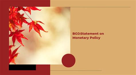 Boj Statement On Monetary Policy