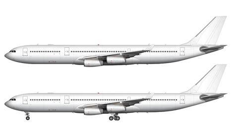 Airbus 340-300 and A340-300X blank illustration templates – Norebbo