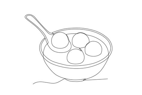 A tangyuan soup meal 31345428 Vector Art at Vecteezy