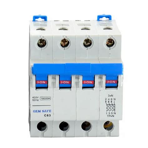 63A Triple Pole And Neutral MCB C Curve Type TPN At Rs 1580 Number In