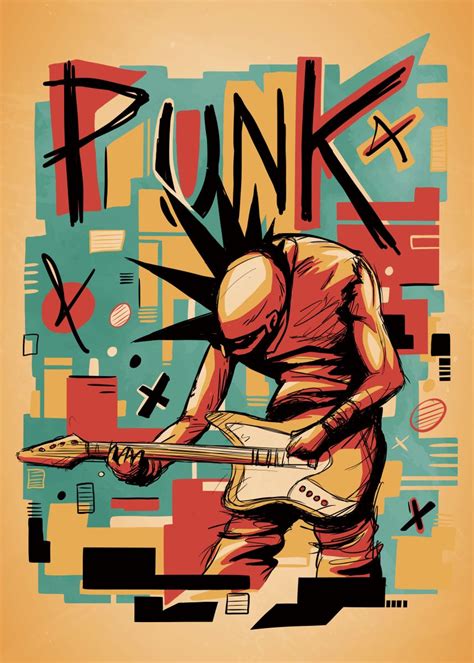 Vintage Punk Rock Poster Poster Picture Metal Print Paint By Bestprints Displate