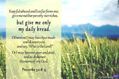 Give Me Only My Daily Bread Bible Verse - Bread Poster