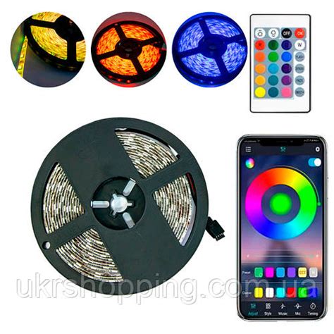 Светодиодная лента с пультом и контроллером LED 5050 SMART Bluetooth ...