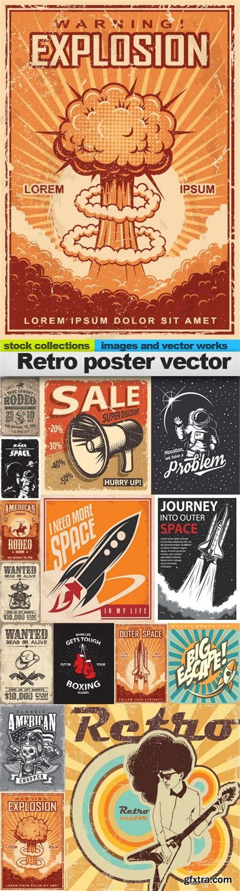 Retro poster vector, 15 x EPS » GFxtra