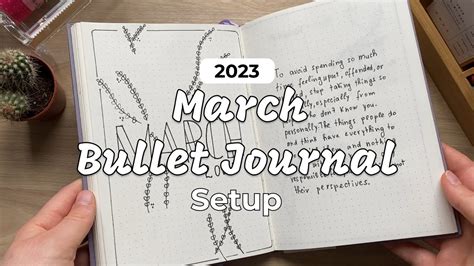 March 2023 Bullet Journal Setup Plan With Me Easy And Minimalist