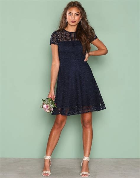 Nly Trend Graduation Dress Skater Mekko Navy Vaatekauppa24 Fi