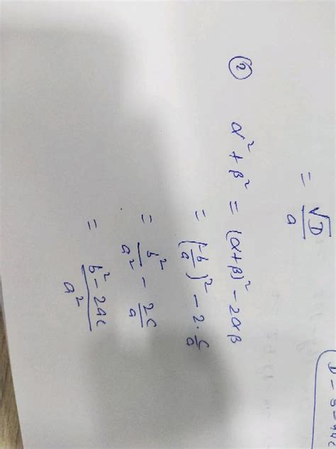 If Alpha And Beta Are The Zeroes Of The Polynomial Fx Ax2 Bx C Then Find 1alpha2