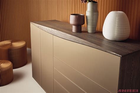 ANREI Highboard W40 Puro Wave Esche tabak geölt Möbel Letz Ihr