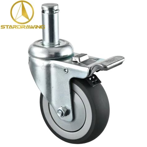 Stardrawing 75 100 125 150 Mm Stem TPR Caster Rubber Caster Wheels