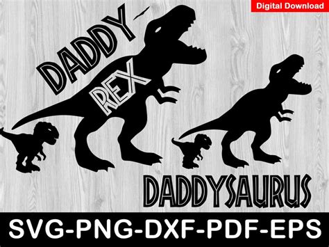 Dinosaur Daddy Rex Svg Daddysaurus Svg Baby T Rex Daddy Svg Etsy