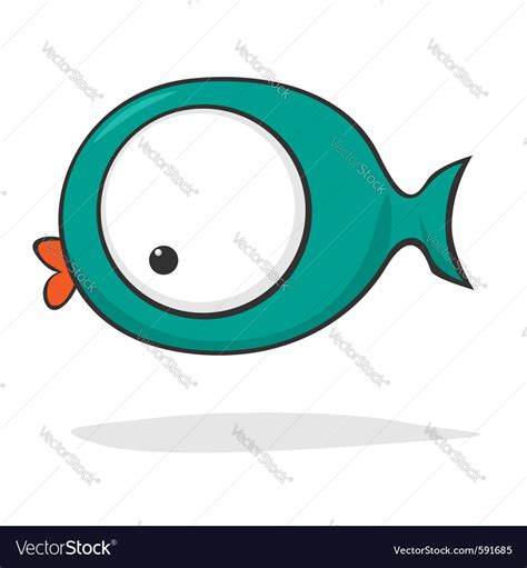 Funny cartoon fish Royalty Free Vector Image - VectorStock