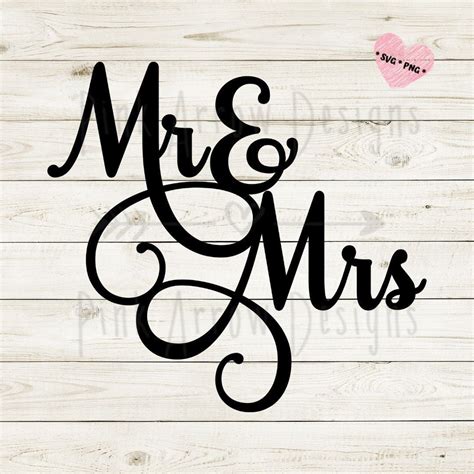 Art And Collectibles Silhouette Printable Svg Mr And Mrs Cake Topper Svg