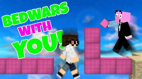 Killing Noobs In Bedwars With YOU Minecraft Hypixel Bedwars YouTube