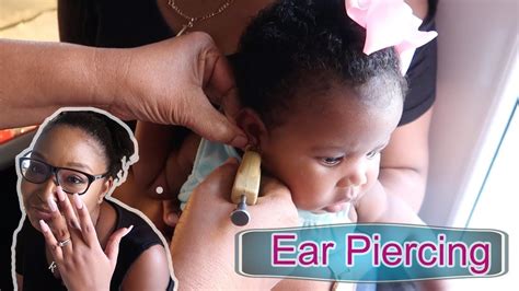 Baby Gets Her Ears Pierced Mom Cries Youtube