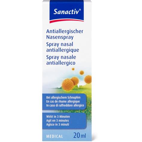 Sanactiv Medical Antiallergischer Nasenspray Bei Allergischem