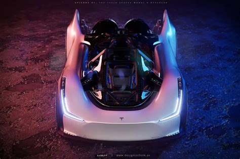 The Tesla SpaceX Model Is A Hypercar Concept With Rocket Thrusters And ...