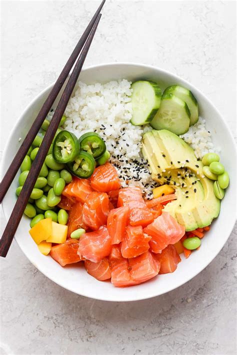 Salmon Poke Bowl The Wooden Skillet