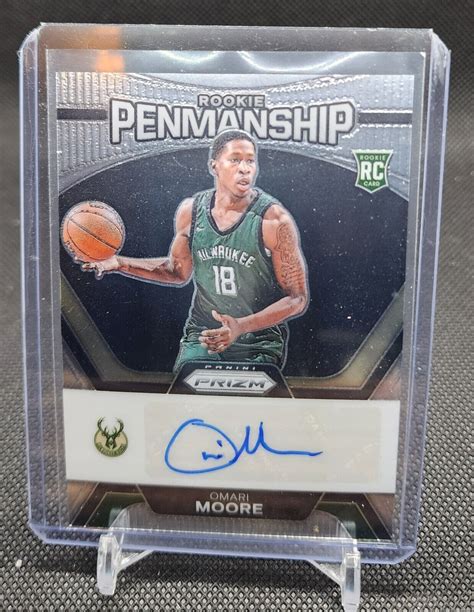 2023 24 Panini Prizm Omari Moore Rookie Penmanship Auto RP OMM Bucks EBay