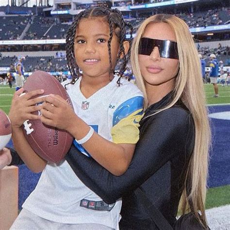 Kim Kardashian Celebrates Saint West's 7th Birthday at Football Game