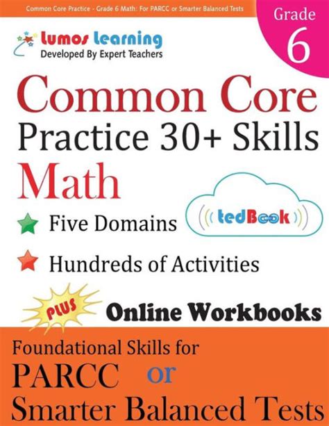 Common Core Practice Grade 6 Math Workbooks To Prepare For The Parcc