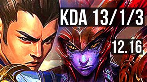 XIN ZHAO Vs SHYVANA JNG 13 1 3 Legendary 300 Games EUW Master